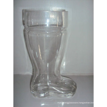 1.0l boot beer mug with printing with silk scree printing